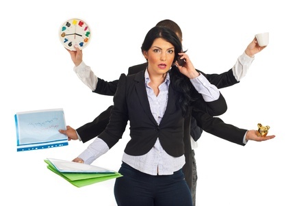 Woman planning website for her business
