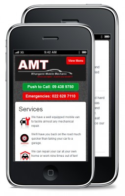 Click to call button on mobile website