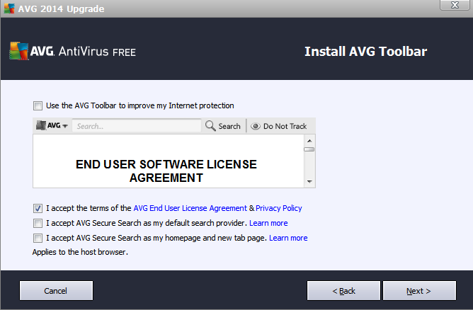 How to remove the AVG search toolbar 2014 Upgrade