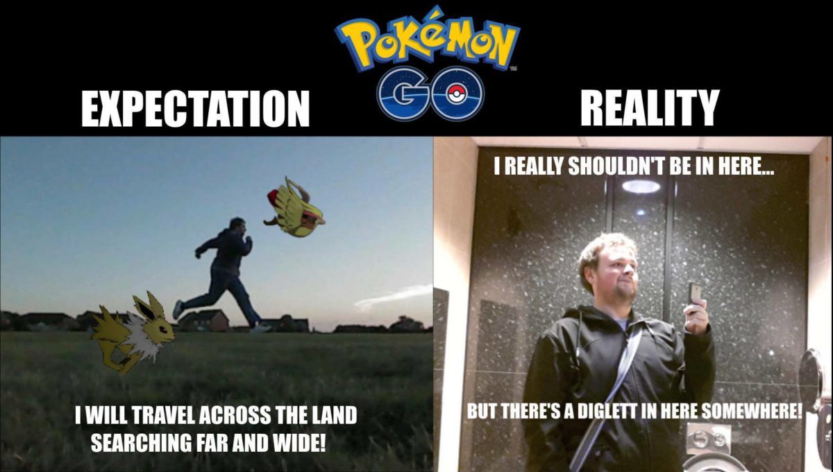 pokemon go expectation and reality meme