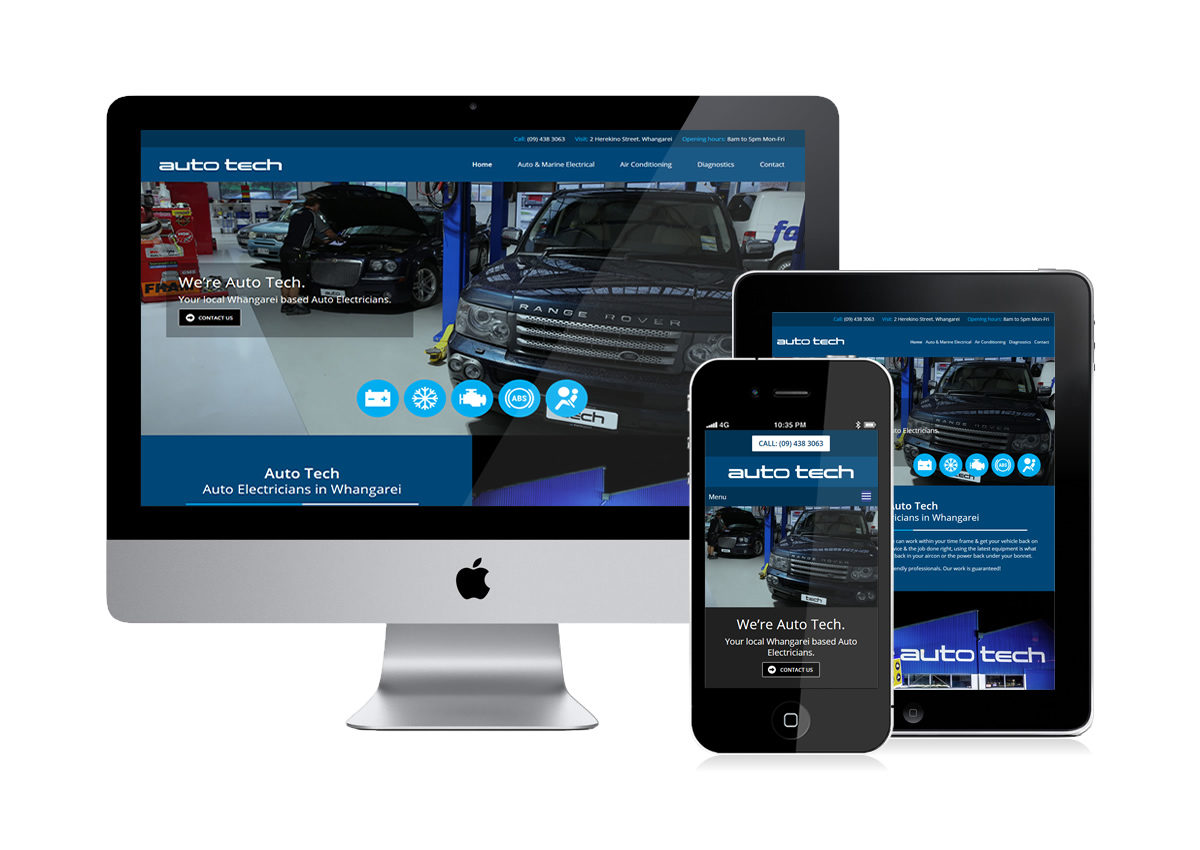 website design for auto electrician