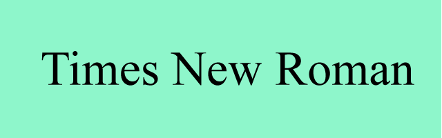 Times New Roman
