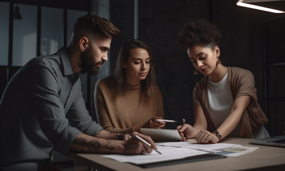 website developers working on a new digital marketing project