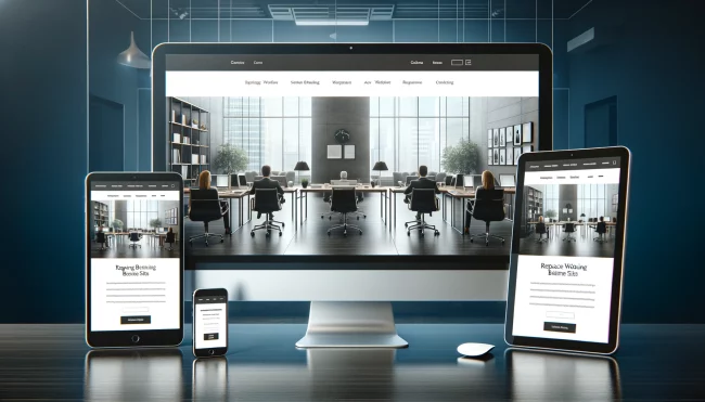 An image of websites on different devices