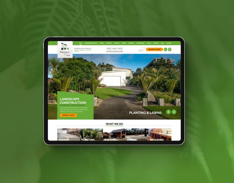 Plantpro & sons Website Design