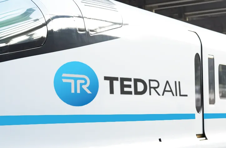 TED Rail logo design