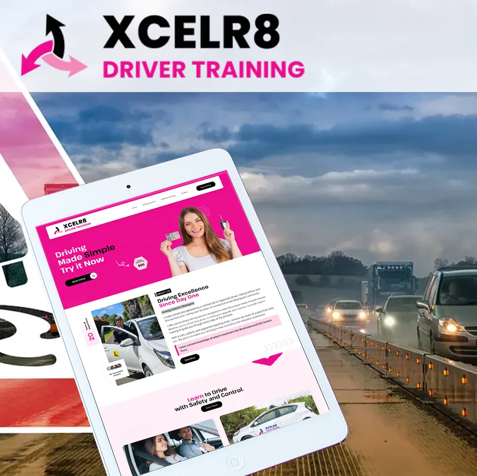 Xler8 Driving Lessons website design