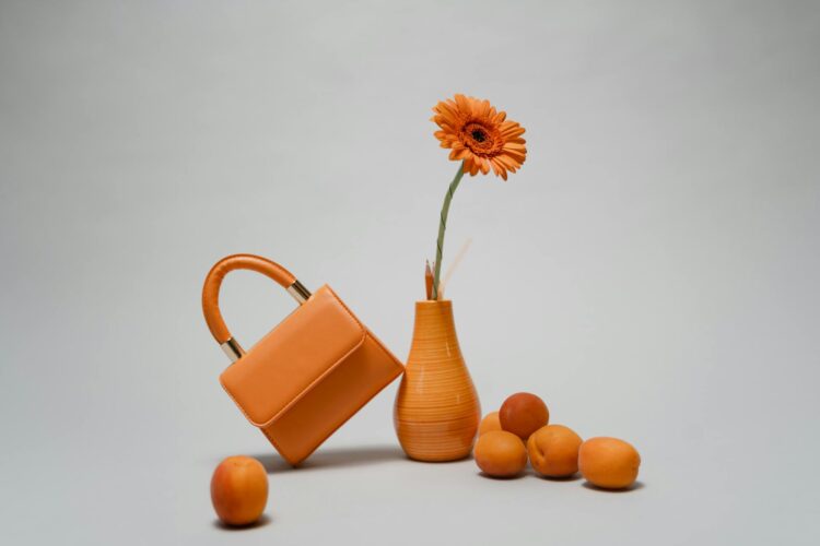 Bag next to vase