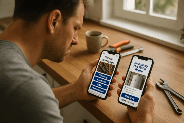 Man having hot water cylinder issues