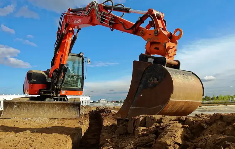 Excavator with no work